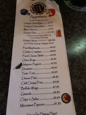 U P Station Bar & Grill menu 5