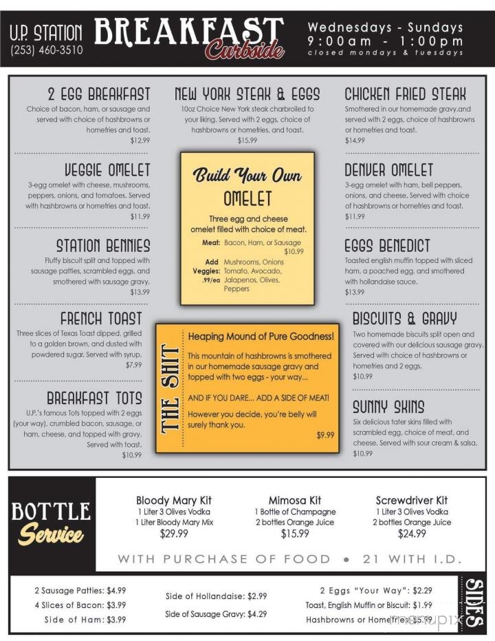 U P Station Bar & Grill menu 6